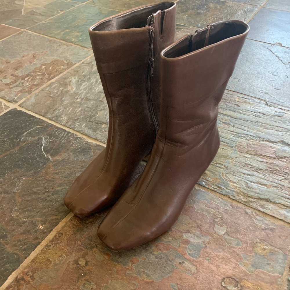 Antonio Melani Leather Boots Size 8